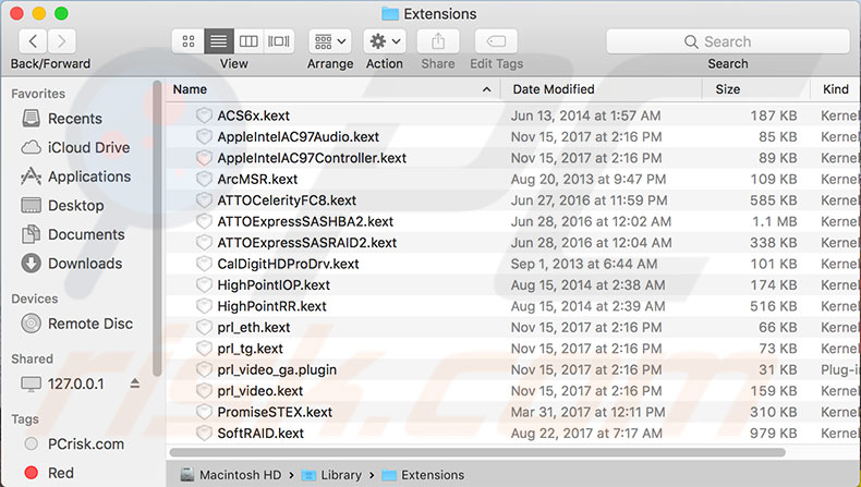 mac remove kernel extensions